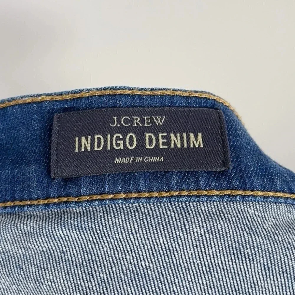 J.CREW | INDIGO DENIM CUT OFF DARK WASH JEANS
